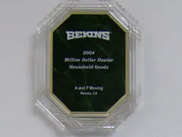 Bekins High Quality Award