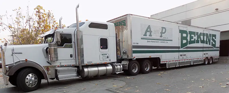 Truck at A and P Warehouse Dock in Novato CA